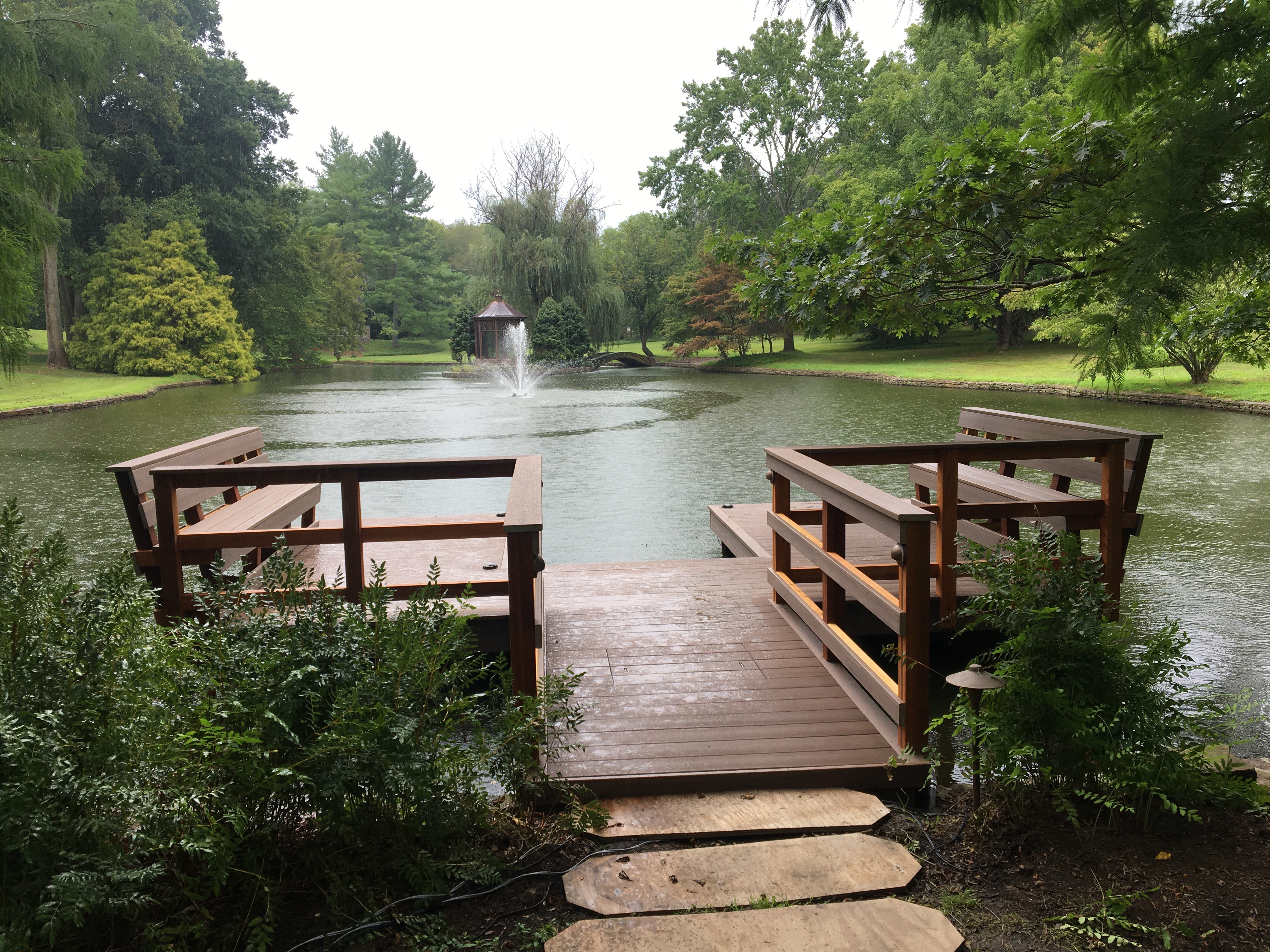 Dock built on private lake