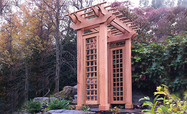 Western red cedar arbor
